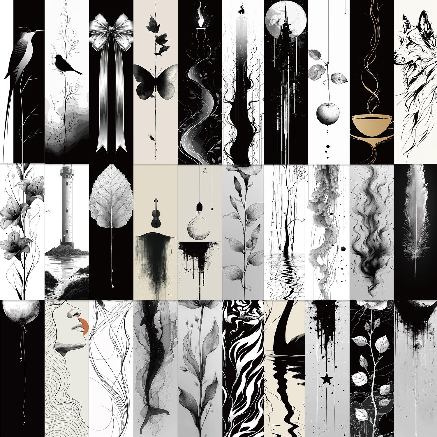 30 Blatt/Box Retro-Lesezeichen im chinesischen Stil, Anime-Vintage-ästhetische Blumenpalast-Lesezeichen für Bücher, Schönheits-Szenario-Lesezeichen 30pcs von Joom DACH