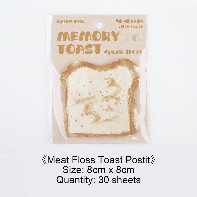 30 Blatt/Packung Kreativer Toast-Komfortaufkleber Loseblatt-Dekorationsnotizblock Farben Haftnotizen Büro-Memo-Notiz-Sammelalbum von Joom DACH
