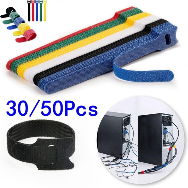 30 Stück/50 Stück abnehmbare Kabelbinder, Farbe, wiederverwendbare Nylon-Kabelbinder, T-Typ-Kabel-Organizer 50 Pcs Black von Joom DACH