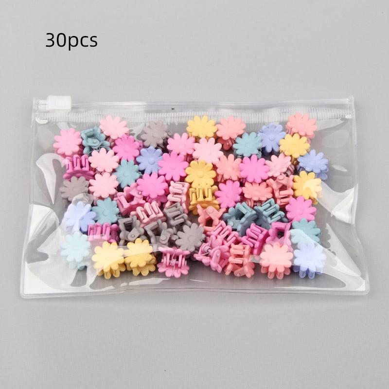 30 Teile/beutel Mini Nette Haar Krallen Für Mädchen Baby Bunte Haarnadel Cartoon Blume Crown Stern Haar Clips Kinder Haar Zubehör flower von Joom DACH