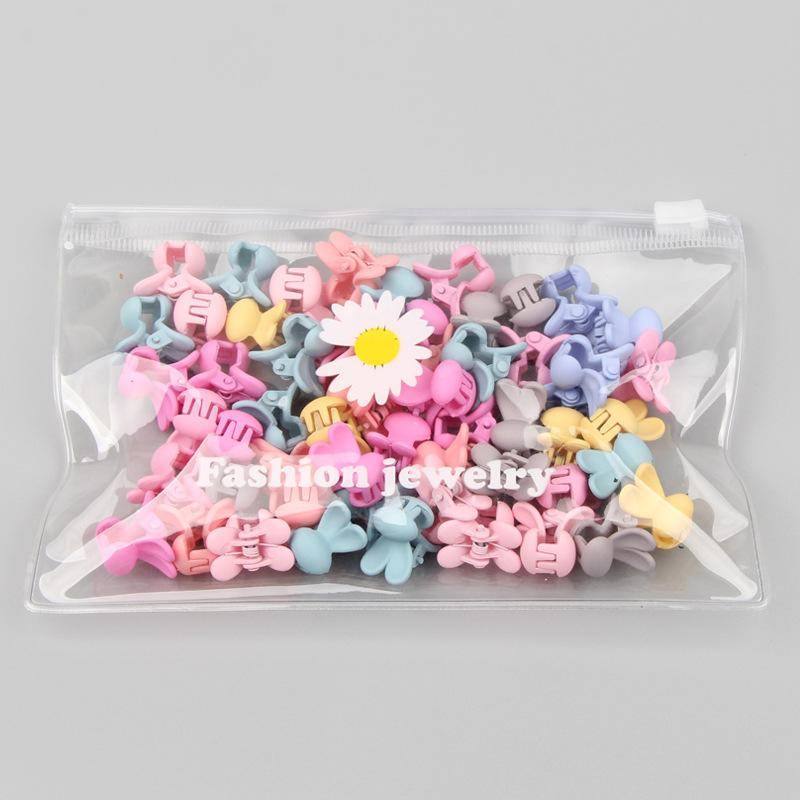 30 Teile/beutel Mini Nette Haar Krallen Für Mädchen Baby Bunte Haarnadel Cartoon Blume Crown Stern Haar Clips Kinder Haar Zubehör rabbit von Joom DACH