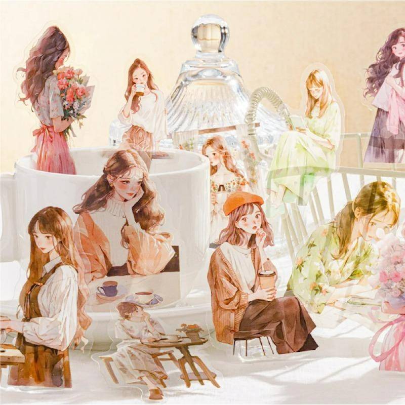 30 Teile/paket Nette Sanfte Mädchen Dekorative Aufkleber Mode Mädchen Collage Scrapbooking Label Diy Tagebuch Album Journal Planer von Joom DACH