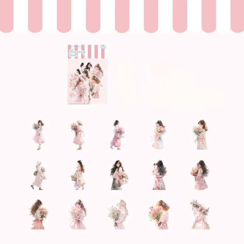 30 Teile/paket Nette Sanfte Mädchen Dekorative Aufkleber Mode Mädchen Collage Scrapbooking Label Diy Tagebuch Album Journal Planer von Joom DACH