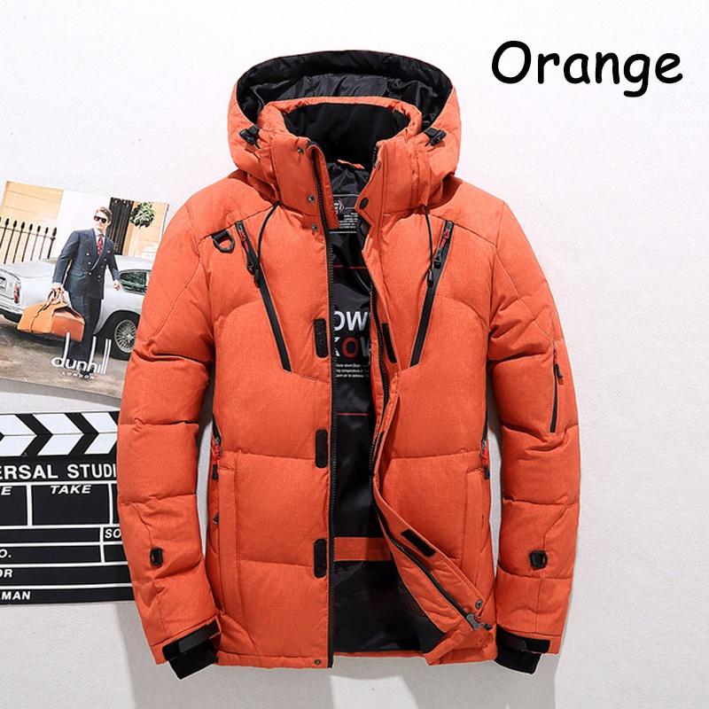 -30℃ Winter Männer Ente Dicke Daunenjacke Männer Schnee Parkas Mantel Männlich Warme Winter Daunenjacke Oberbekleidung 3XL orange von Joom DACH