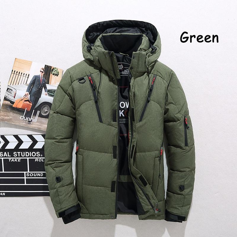 -30℃ Winter Männer Ente Dicke Daunenjacke Männer Schnee Parkas Mantel Männlich Warme Winter Daunenjacke Oberbekleidung XXL grün von Joom DACH