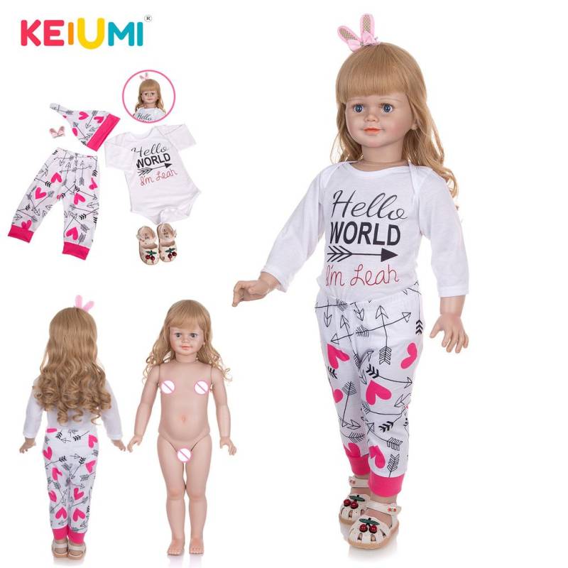 30-Zoll-Rebirth-Puppe, komplett aus Silikon, Mädchen-Reborn-Baby, Nachahmung, Babyspielzeug, Kindergeschenk von Joom DACH