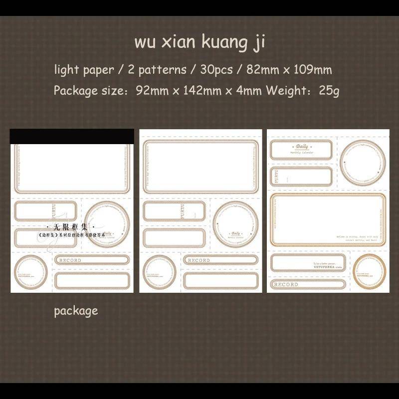 30 blätter Grenze Set Serie Vintage Rahmen Dekor Material Papier Memo Pad Kreative DIY Junk Journal Collage Schreibwaren 30 blätter Grenze Set Serie Vintage Rahmen Dekor Material Papier Memo Pad Kreative DIY Junk Journal Collage Schreibwaren von Joom DACH