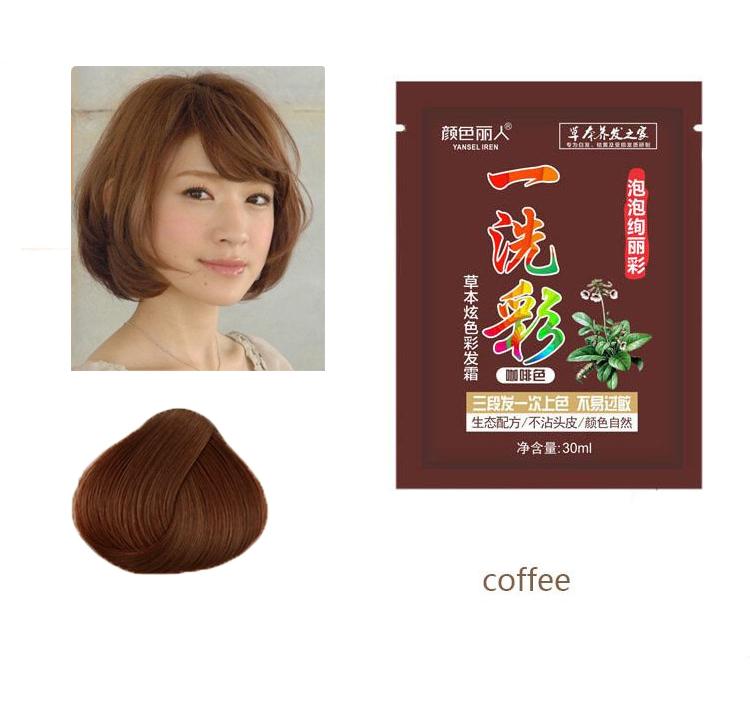 30 ml/Beutel Männer Frauen Shampoo Haarfärbemittel Botanische Essenz Haarfarbe Creme 30 ml/Beutel Männer Frauen Shampoo Haarfärbemittel Botanische Essenz Haarfarbe Creme von Joom DACH