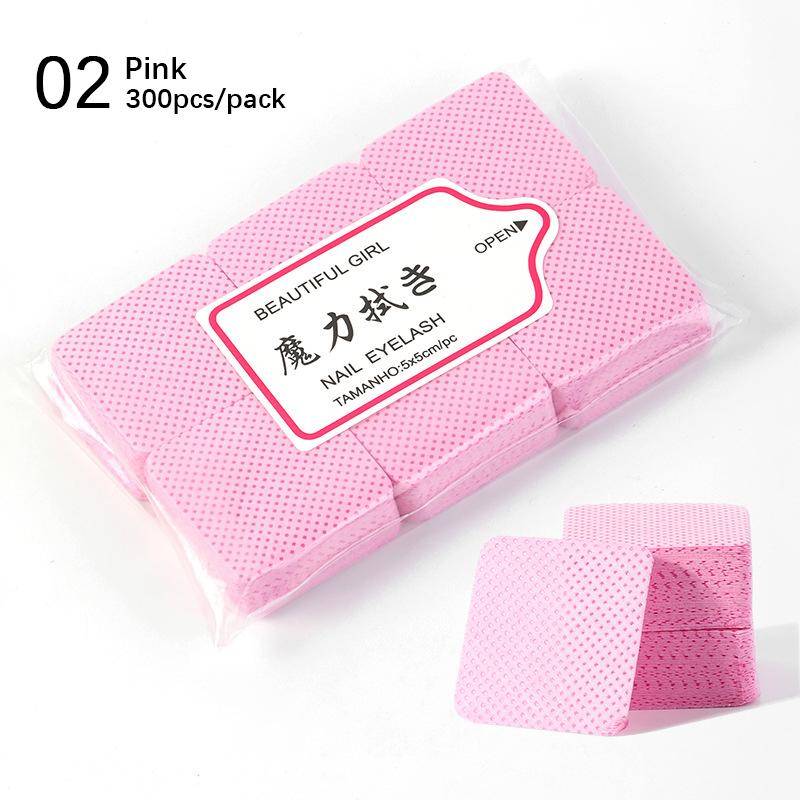 300 teile/beutel Nagellackentferner Tücher Nagelreinigungspads Non Woven Nail Pads Für Frauen Mädchen Schönheitssalon rosa von Joom DACH
