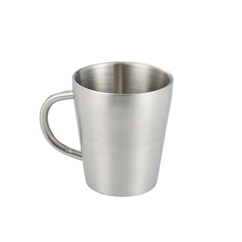 300Ml Doppel-Schicht Wasser Tasse Hause Esszimmer Drinkware Becher Edelstahl Bier Tasse silber von Joom DACH