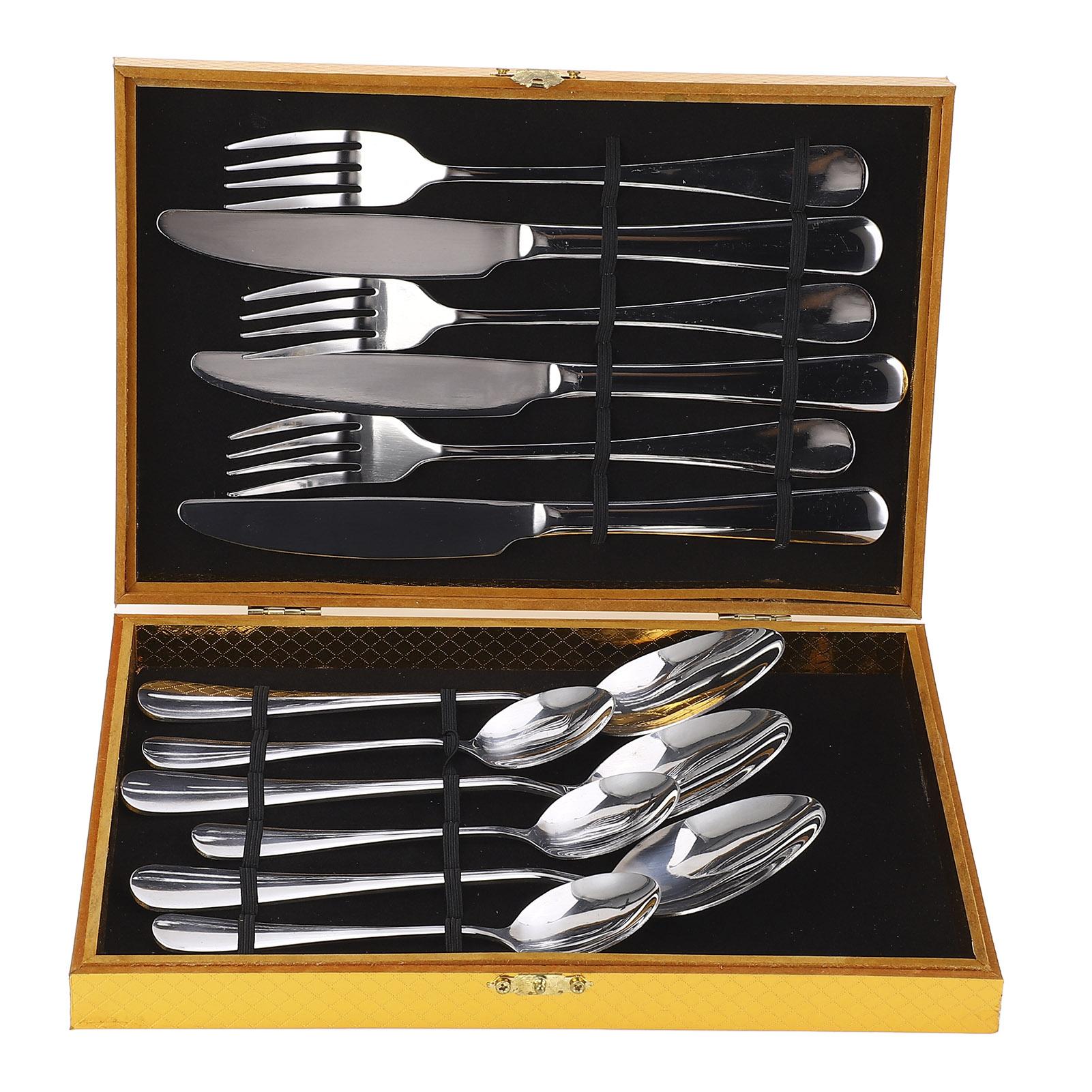 304 Edelstahl Messer Gabeln Löffel Set Besteckset für Zuhause Küche Hotel Restaurant 12 Stück/Set von Joom DACH