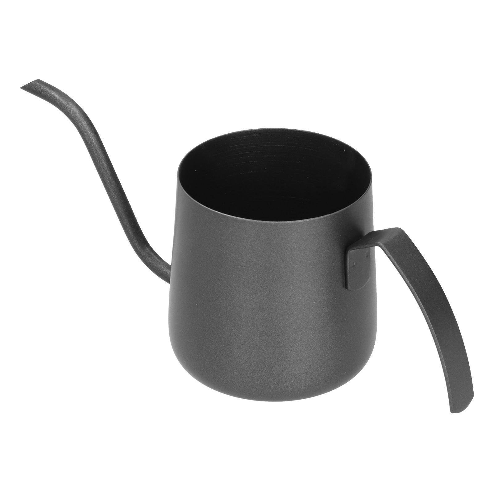 304 Edelstahl PTFE Schwanenhalskessel mit Innenskala Pour Over Kaffeekanne für Zuhause 250ml Schwarz von Joom DACH
