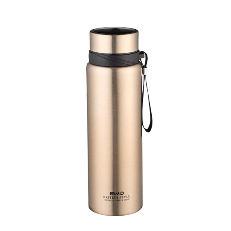 304 Edelstahl-Thermoskanne mit großem Fassungsvermögen für Herren und Damen, tragbarer Outdoor-Business-Becher, Geschenk-Wasserbecher, Schriftzug 1300ML von Joom DACH