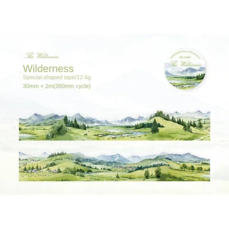 30mm*200cm Zur Berge und Meer Serie Vintage Landschaftsgestaltung Collage Material PET Tape Kreatives DIY Journal Schreibwaren von Joom DACH