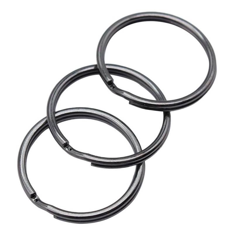 30mm Schlüsselanhänger 4 Größen 6 Farben Zubehör Teile Mädchen Schmuck Kawaii Zubehör A09-10pcs-1.2x20mm-Gun Black von Joom DACH