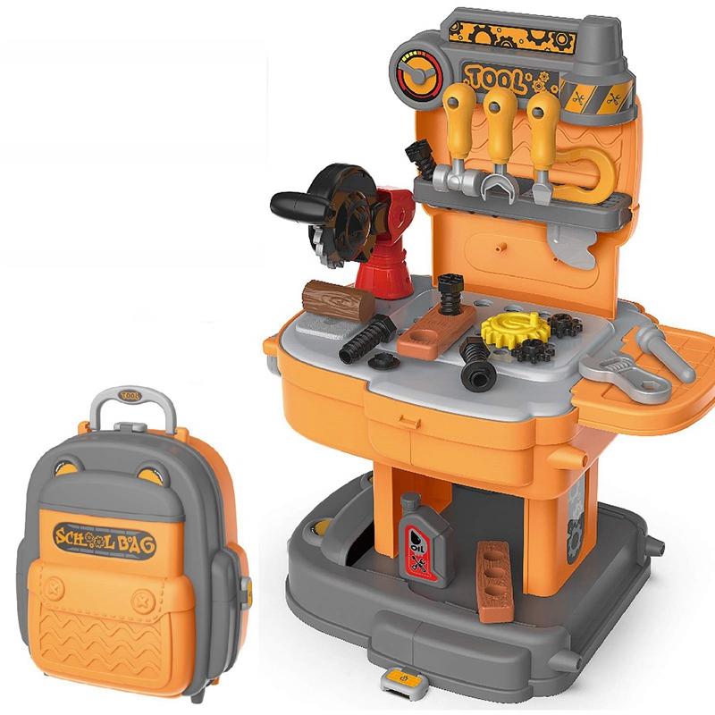 31 PCS Kinder Werkzeug Set Ingenieur Rolle-Spiel Spielzeug Rucksack Simulation Bau Zubehör Werkzeuge Spielzeug Pretend Spielset von Joom DACH