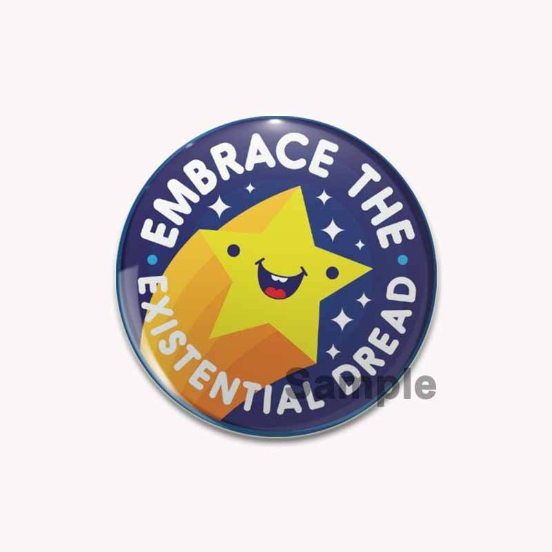 32/44/58mm Cartoon Tier Schmetterling/Krieger Gans/Gestapelte Katze Abzeichen Kunst Schreiben Being Kind Ist Punk Broschen Rucksack Zubehör Decor Pin 44mm von Joom DACH