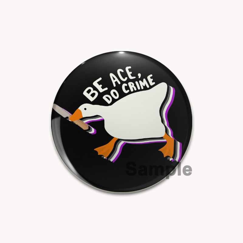 32/44/58mm Cartoon Tier Schmetterling/Krieger Gans/Gestapelte Katze Abzeichen Kunst Schreiben Being Kind Ist Punk Broschen Rucksack Zubehör Decor Pin 44mm von Joom DACH