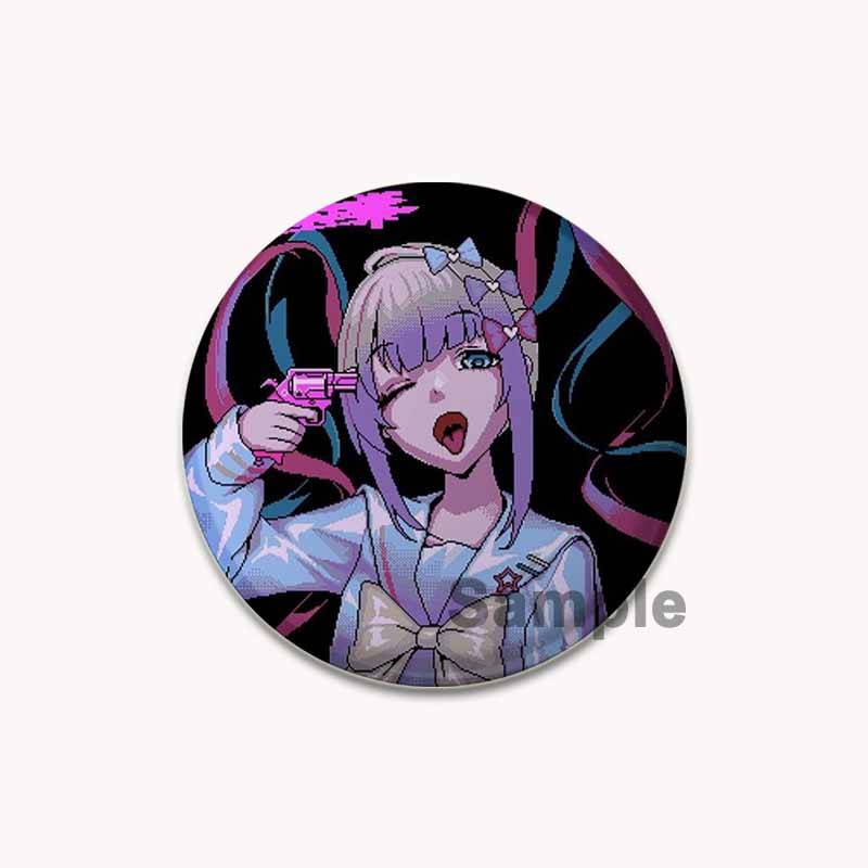 32/44/58mm Needy Girl Overdose Spiel Emaille Pin Niedliche Anime Broschen Handgefertigte Anstecknadeln Cartoon Abzeichen Rucksack Hut Schmuck Accessoires 32mm von Joom DACH