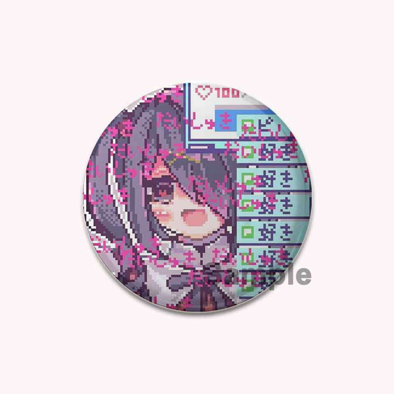 32/44/58mm Needy Girl Overdose Spiel Emaille Pin Niedliche Anime Broschen Handgefertigte Anstecknadeln Cartoon Abzeichen Rucksack Hut Schmuck Accessoires 32mm von Joom DACH