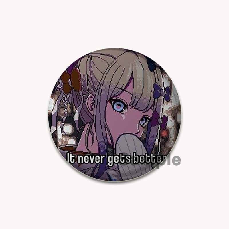32/44/58mm Needy Girl Overdose Spiel Emaille Pin Niedliche Anime Broschen Handgefertigte Anstecknadeln Cartoon Abzeichen Rucksack Hut Schmuck Accessoires 44mm von Joom DACH