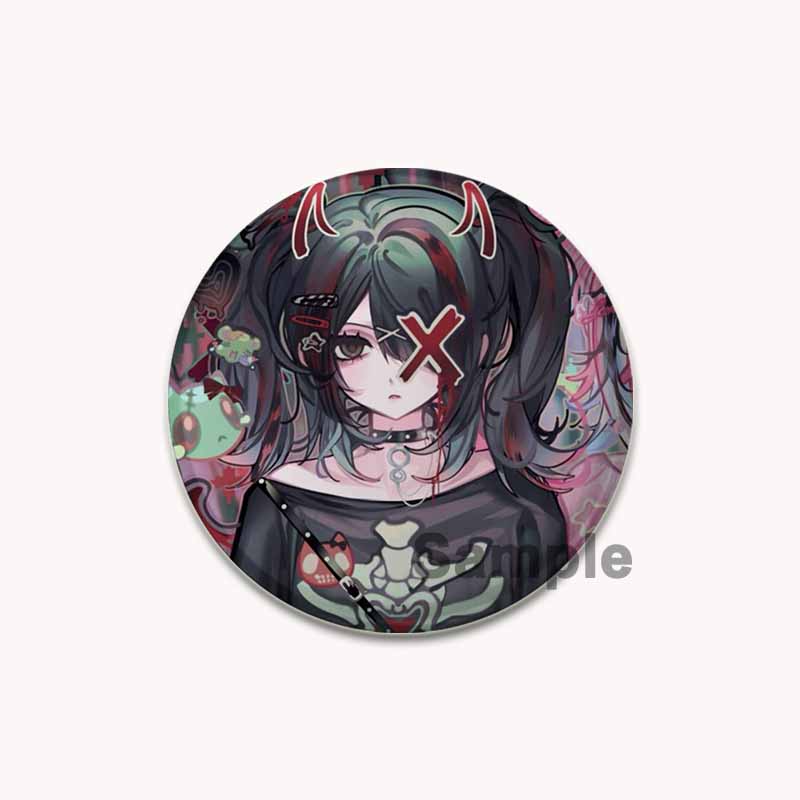 32/44/58mm Needy Girl Overdose Spiel Emaille Pin Niedliche Anime Broschen Handgefertigte Anstecknadeln Cartoon Abzeichen Rucksack Hut Schmuck Accessoires 44mm von Joom DACH