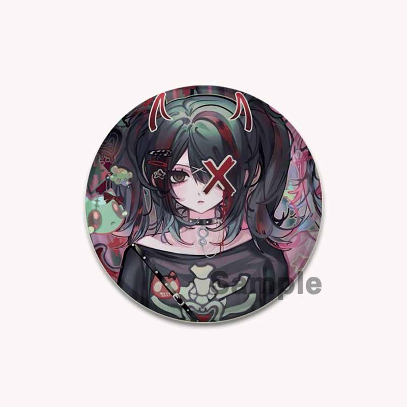 32/44/58mm Needy Girl Overdose Spiel Emaille Pin Niedliche Anime Broschen Handgefertigte Anstecknadeln Cartoon Abzeichen Rucksack Hut Schmuck Accessoires 44mm von Joom DACH