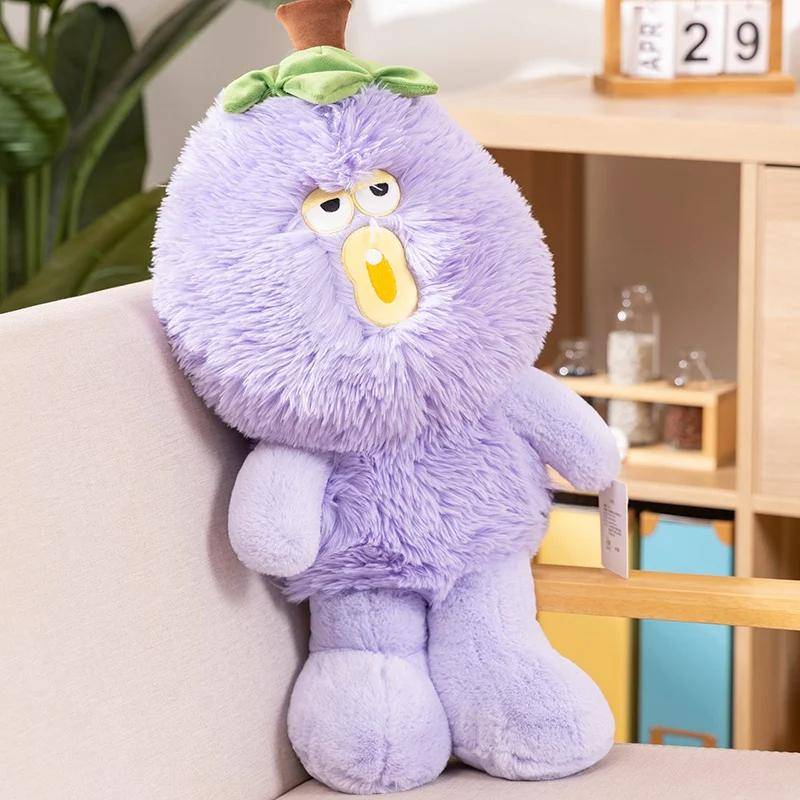 35/55/70cm Kreatives Obst Gemüse Plüschtier Apfel Aubergine Rettich Kaki Weiche Stofftier Plüschpuppe Babygeschenk 35m violett von Joom DACH