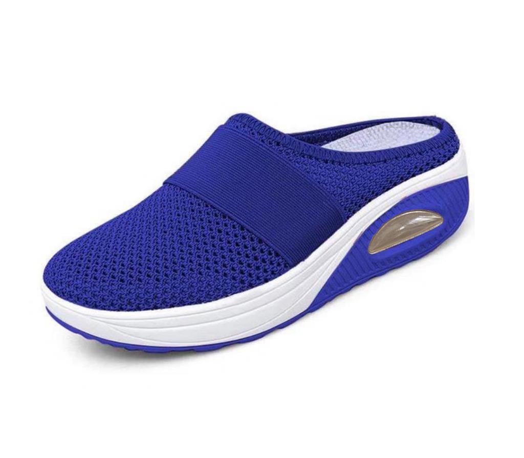 35-43 Damen-Freizeitsandalen, rutschfeste Plateau-Sandale, atmungsaktive Mesh-Lochschuhe, Outdoor-Walking-Hausschuhe 41 blau von Joom DACH