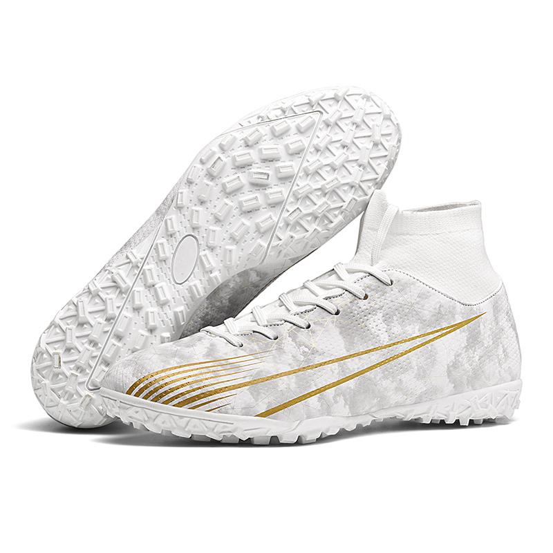 35-47 Herren-Fußballschuhe, TF-Gummi, weiche Sohle, gebrochene Nägel, Damen-Profi-Kunstrasen-Trainingsschuhe, Kinder-Fußballschuhe 43 weiß von Joom DACH