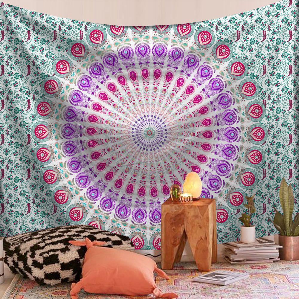35 Farben indischer Mandala-Wandteppich, Hippie-Wandbehang, Wandteppiche, Boho-Tagesdecke, Strandtuch, Yoga-Matte, Decke, Tischdecke, 130 x 150 cm 200x150cm von Joom DACH