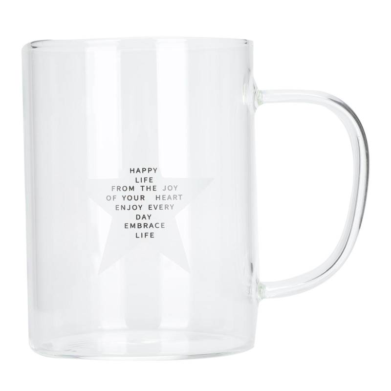 350ml Transparente Milchtasse Kaffeetasse Teeglas Trinkgeschirr mit Henkel für KüchenbedarfPine von Joom DACH