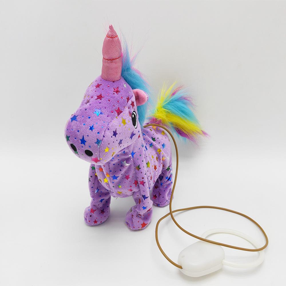 35cm Elektrisches Laufendes Einhorn Plüsch Lustiges Spielzeug Sprechendes Spielzeug Einhorn Singen Musik Stofftier für Kinder Kinder Geschenk 35cm von Joom DACH