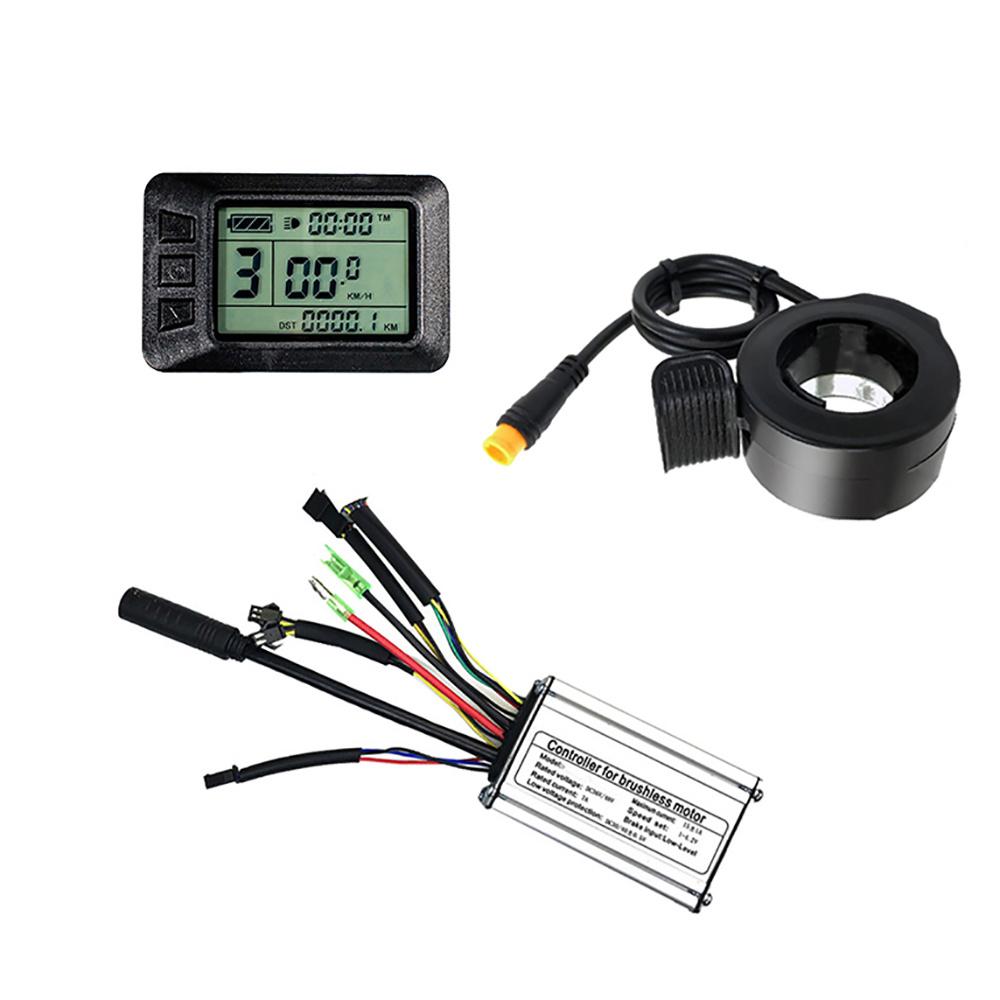 36/48V Mittelmotor Daumengas & 15A Controller & LCD7U Display Kit für E-Bike von Joom DACH