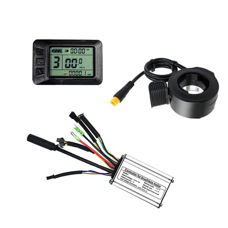 36/48V Mittelmotor Daumengas & 15A Controller & LCD7U Display Kit für E-Bike von Joom DACH