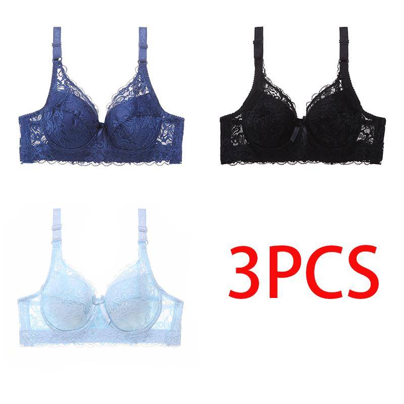 36-46 Plus Size Damen Ultradünner BH Bügel Push-Ups Spitzen-BH Büstenhalter Größere Brust Einfarbig 3/4 Big Cup 42/95 orange von Joom DACH