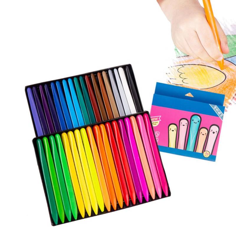 36 Farben Dreieck Wachsmalstifte Waschbar und Ungiftig Kinder Malen Wachsmalstifte von Joom DACH