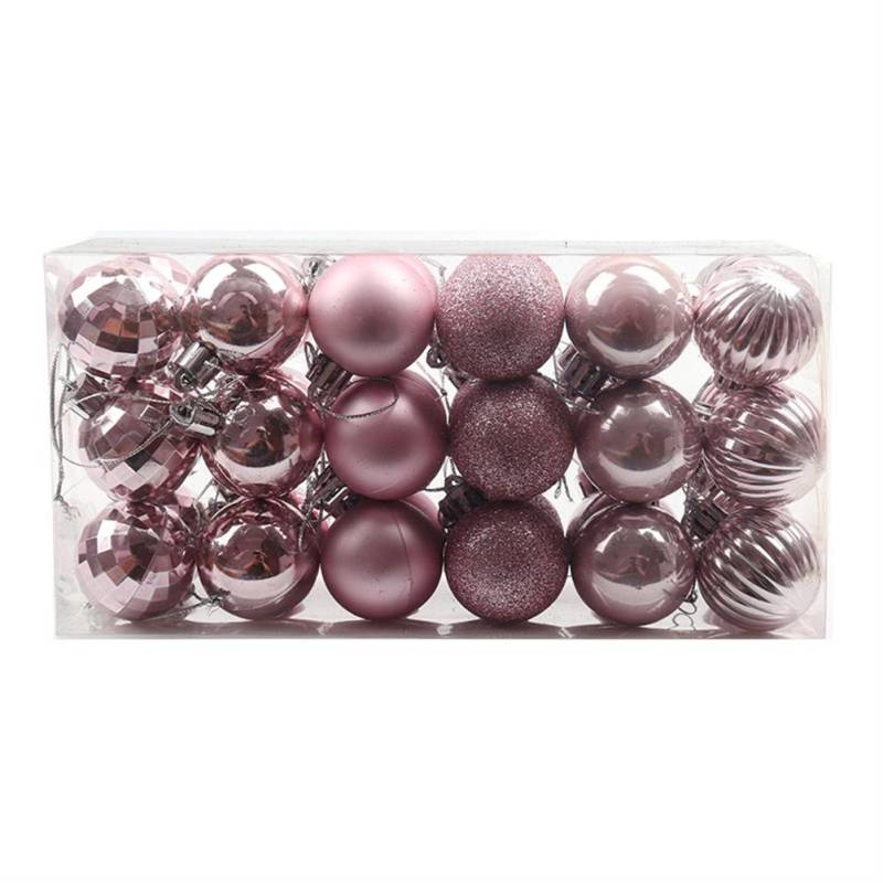 36 Stück/Set 4CM Weihnachtskugeln Weihnachtsbaumschmuck Bruchsichere Weihnachts-Plastikkugeln von Joom DACH