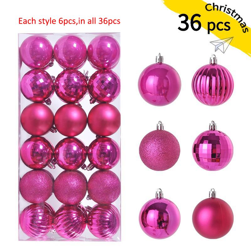 36 Stück 30mm Weihnachtskugel bruchsicherer Kunststoffschmuck Bunte Weihnachtskugeln für Feiertagsparty Hochzeitsbaumdekoration 3cm 36pcs/set von Joom DACH