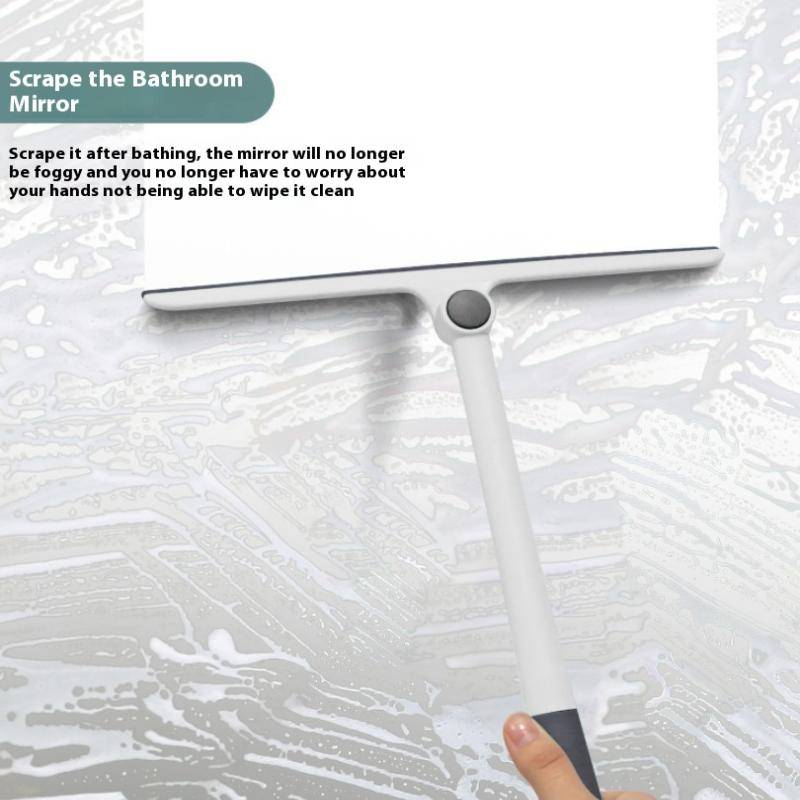 360 Grad drehbarer Duschabzieher, Glaswischer, Schaber, Rakelreiniger mit Silikonhalter, Badezimmerspiegel-Schaber-Reinigung graue von Joom DACH