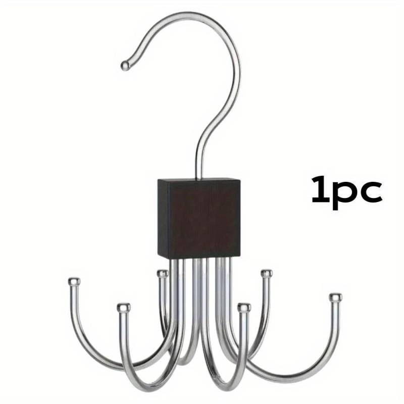 360 ° drehbarer Aufbewahrungshaken mit mehreren Klauen, Metallgürtelständer, Holz-Organizer für BHs, Krawatten, Schals, Haushaltsschrankzubehör von Joom DACH