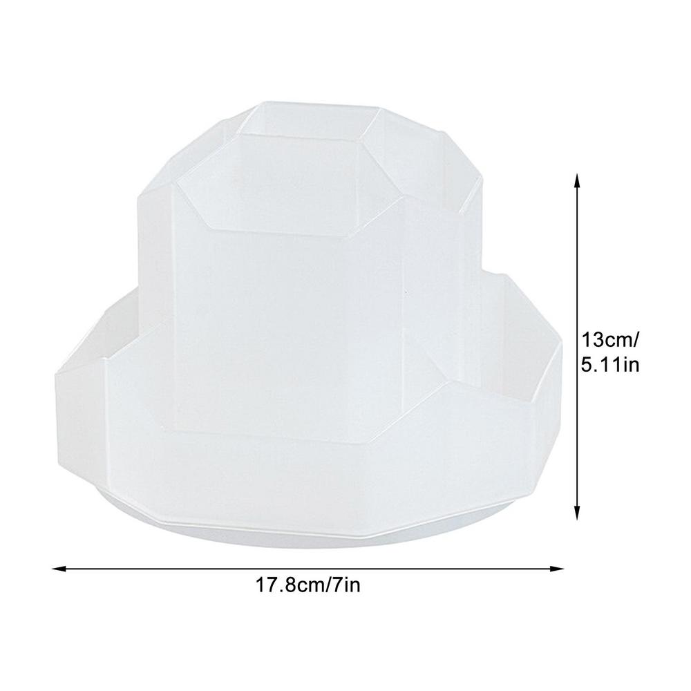 360 rotierender Stifthalter Schreibtischzubehör Große Kapazität Bleistift-Make-up-Aufbewahrungsbox Desktop-Organizer Schule Büromaterial weiß von Joom DACH