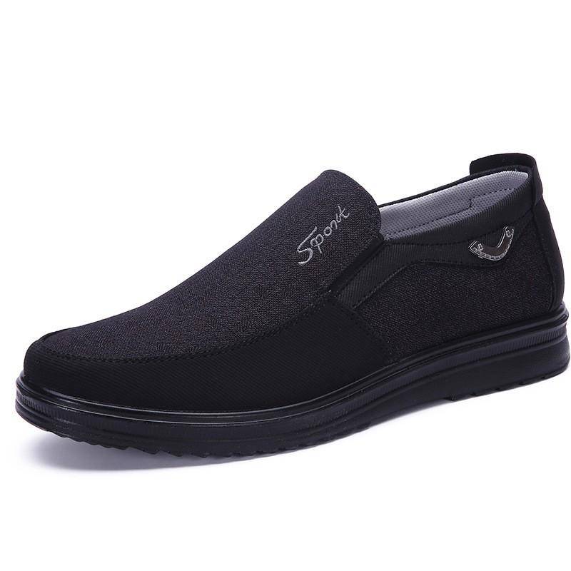 38-50 Leinwand Schuhe Männer Sommer Klassische Faulenzer Männer Casual Schuhe Atmungsaktive Wanderschuhe Flache Männer Schuhe Turnschuhe Plus Größe 45 schwarz von Joom DACH