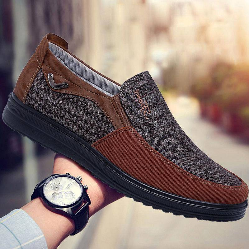 38-50 Leinwand Schuhe Männer Sommer Klassische Faulenzer Männer Casual Schuhe Atmungsaktive Wanderschuhe Flache Männer Schuhe Turnschuhe Plus Größe 48 schwarz von Joom DACH