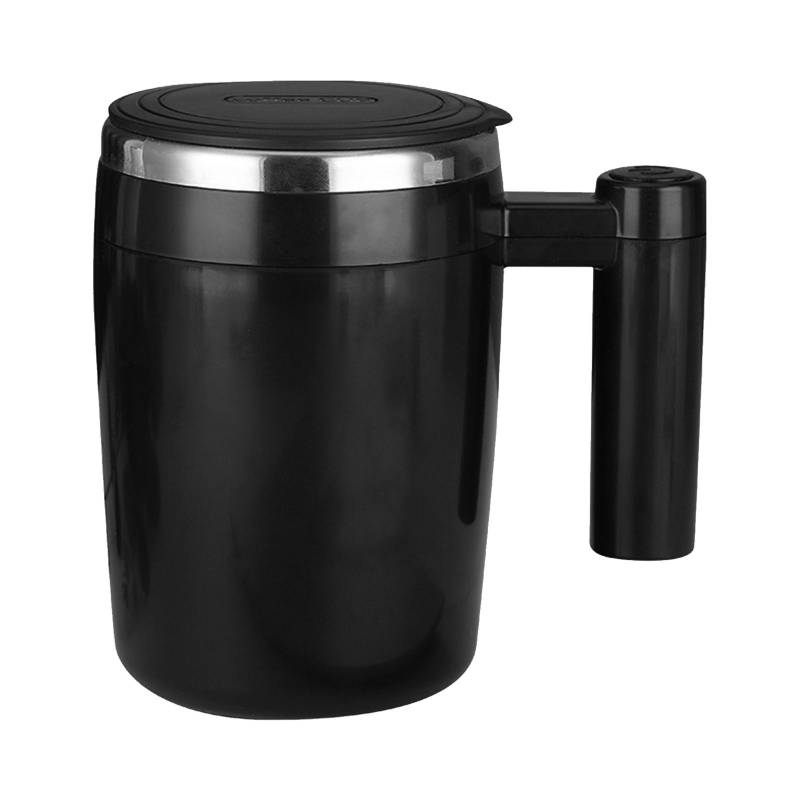 380 ml selbstrührender Becher mit Deckel, automatische Magnetrühr-Kaffeetasse, elektrischer Edelstahl schwarz von Joom DACH