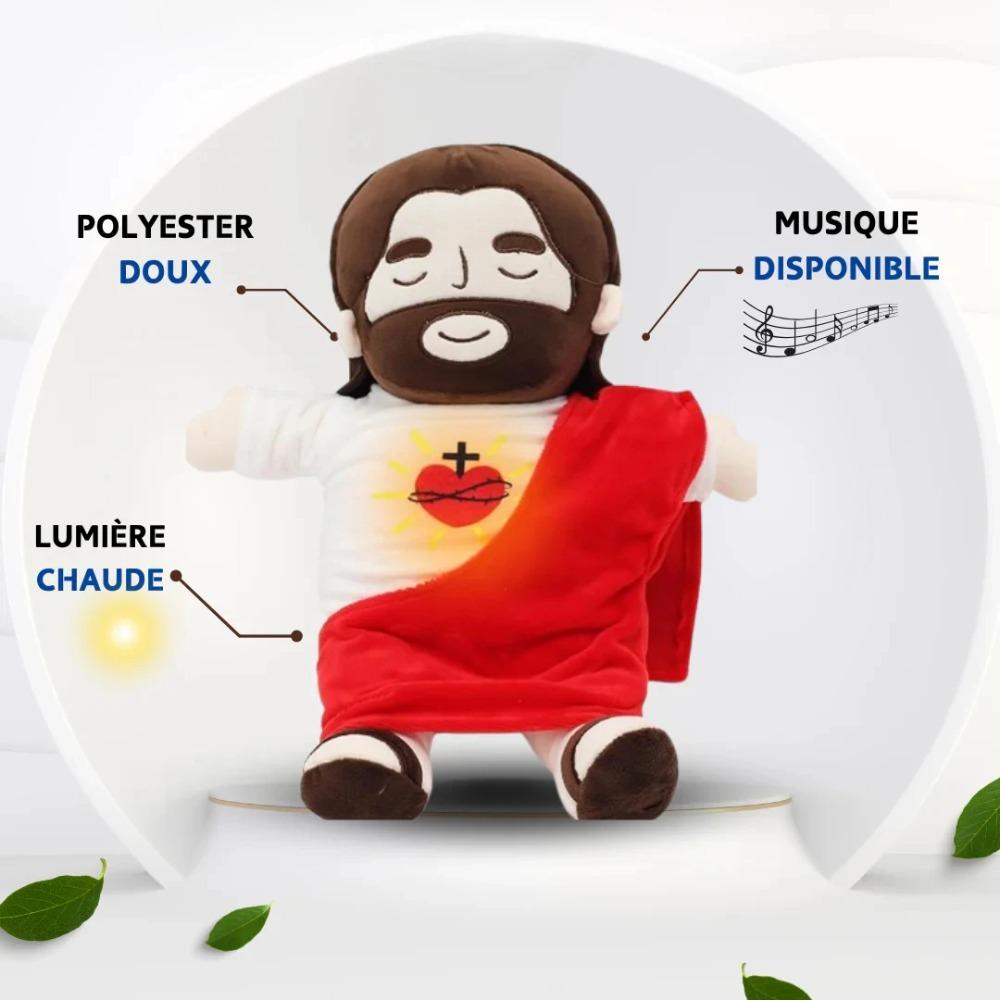 38CM Atmendes Jesus-Plüschtier Baby Beruhigende Jesus-Puppe Viergangeinstellung Kinder Musik Schlafbegleiter Weihnachtsspielzeug Geschenke rot von Joom DACH