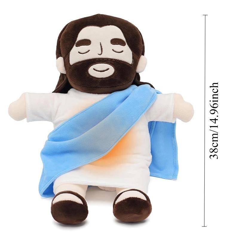 38CM Atmendes Jesus-Plüschtier Baby Beruhigende Jesus-Puppe Viergangeinstellung Kinder Musik Schlafbegleiter Weihnachtsspielzeug Geschenke von Joom DACH