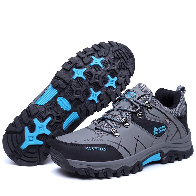 39–47 Herren-Low-Top-Wanderstiefel in Übergröße, Outdoor-Schuhe 46 grau von Joom DACH