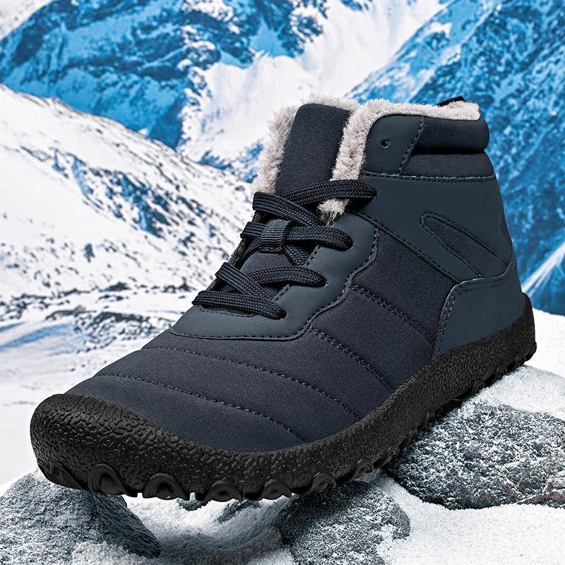 39-48 Winter Herren Plus Samt High-Top Outdoor Schuhe Übergröße Wanderschuhe Plus Fell Warme Wanderstiefel 45 blau von Joom DACH