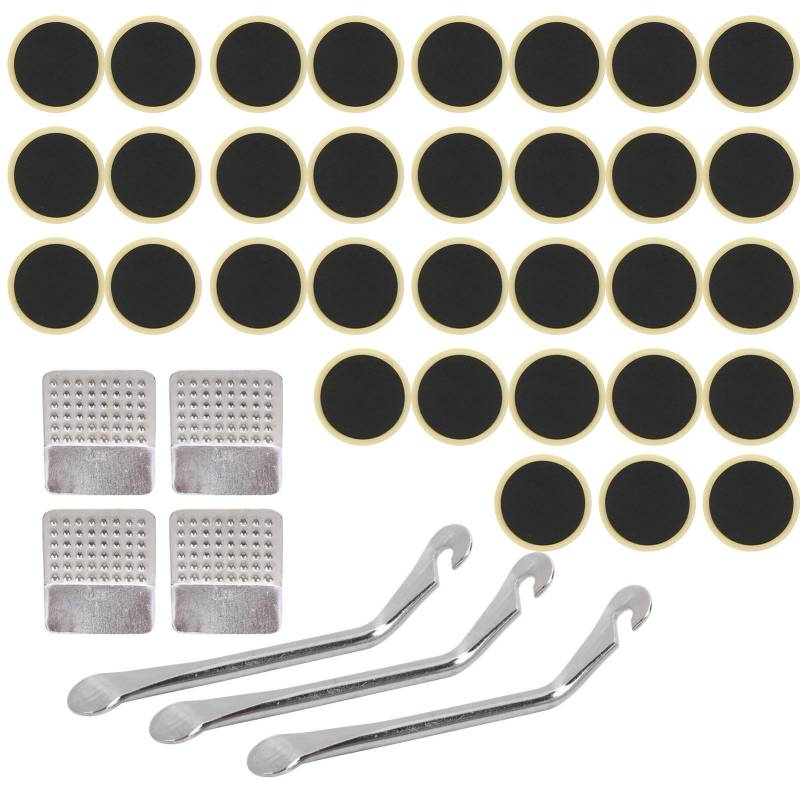 39Pcs Fahrrad Innenrohr Reparatur Kit Punktion Reparatur Werkzeug Reifen Hebel Reifen Patch Metall Raspel von Joom DACH